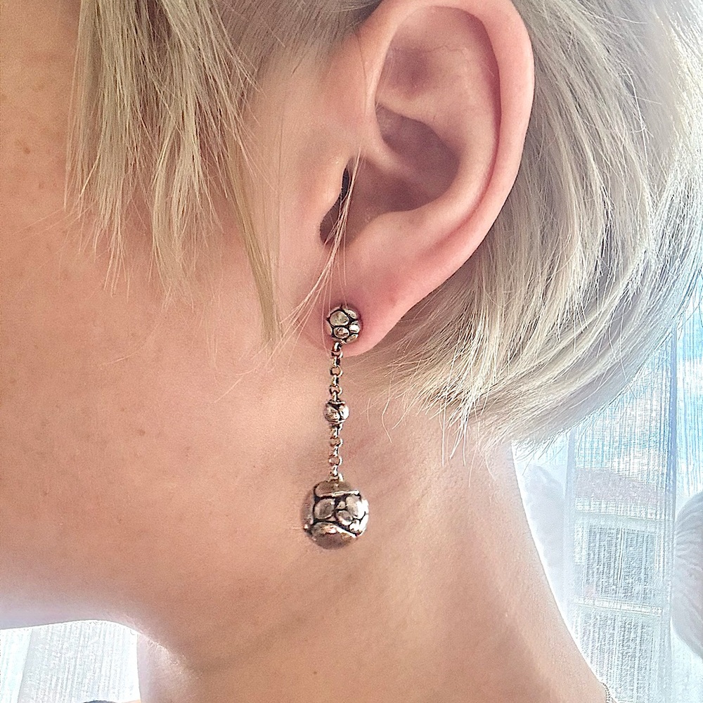 JOHN HARDY Sterling Silver Kali Long Drop Earrings - Picture 2 of 7